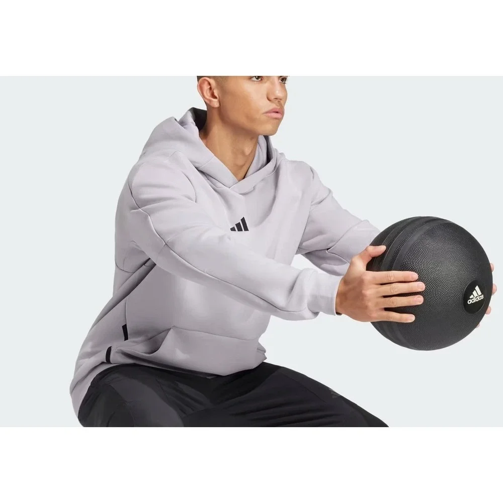 Adidas Men's Designed for Training Hoodie Sweatshirt Glory Grey IY1120 M $75 NEW